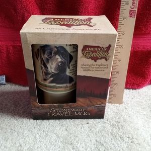 Stoneware Travel Mug Labrador Retriever (NIB)